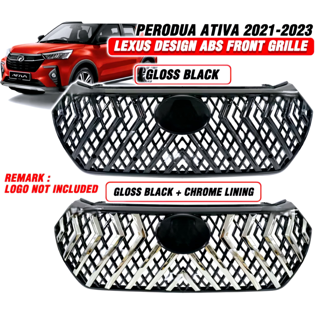 Perodua Ativa Front Grill Lexus Design ABS UV Black | Shopee Malaysia