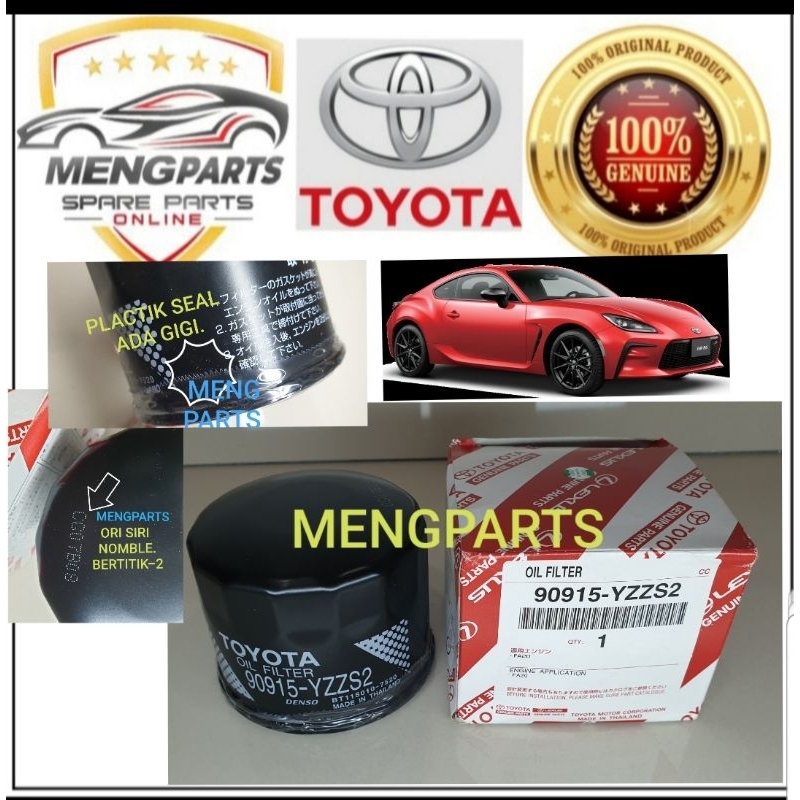 ORIGINAL TOYOTA GT86 SUBARU BRZ OIL FILTER 90915-YZZS2 | Shopee Malaysia