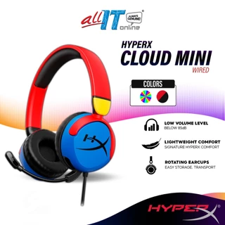 HyperX Cloud Mini Wired Gaming Headset with Immersive Audio, Lightweight Comfort, Durable Tuck-Away Boom Mic