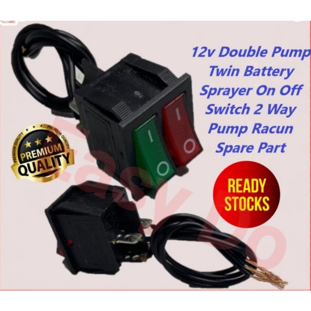 BATTERY SPRAYER double PUMP ON/OFF Switch Knapsack Battery Sprayer ...
