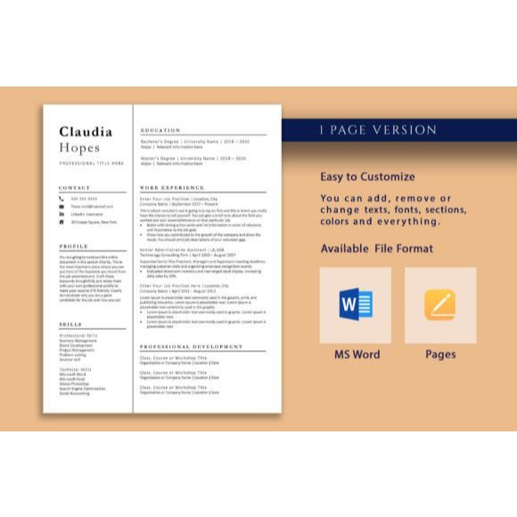 Professional Resume Template (Google Docs/Microsoft Word) | Shopee Malaysia