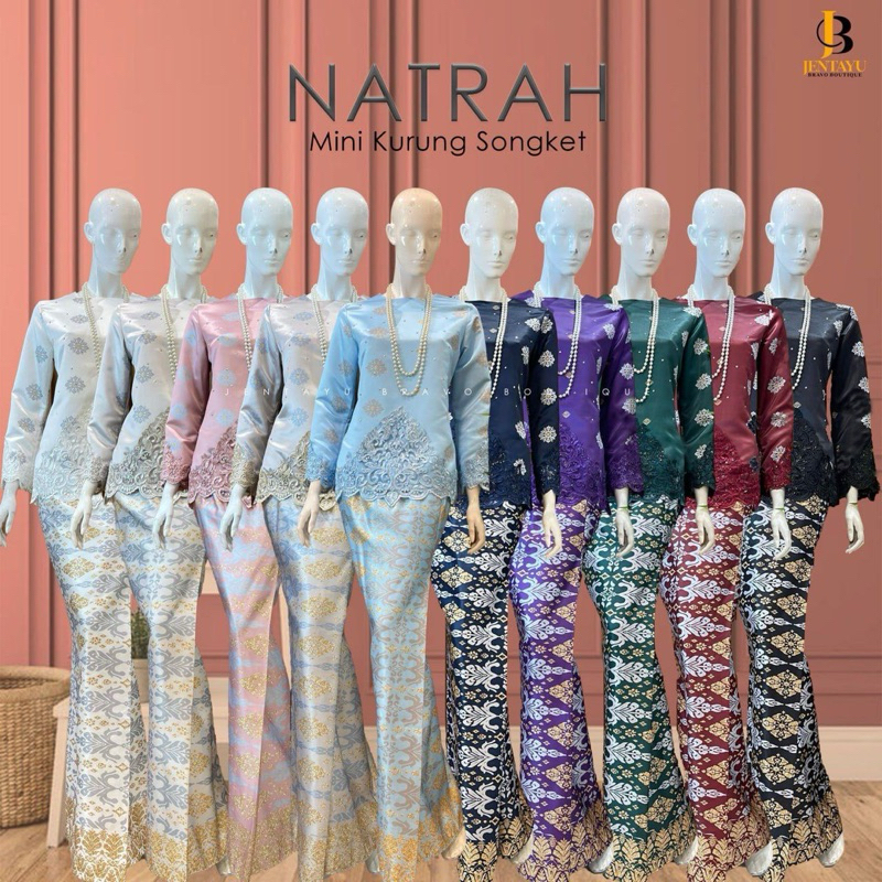 NATRAH MINI KURUNG SONGKET RAYA 2026(sila pm admin sebelum order ...