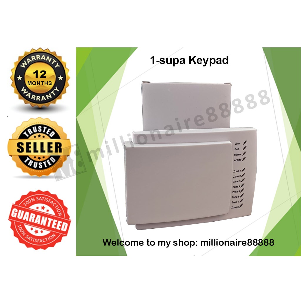 1-Supa ALM-L8 8 Zone Key Pad for Wire Alarm System | Shopee Malaysia