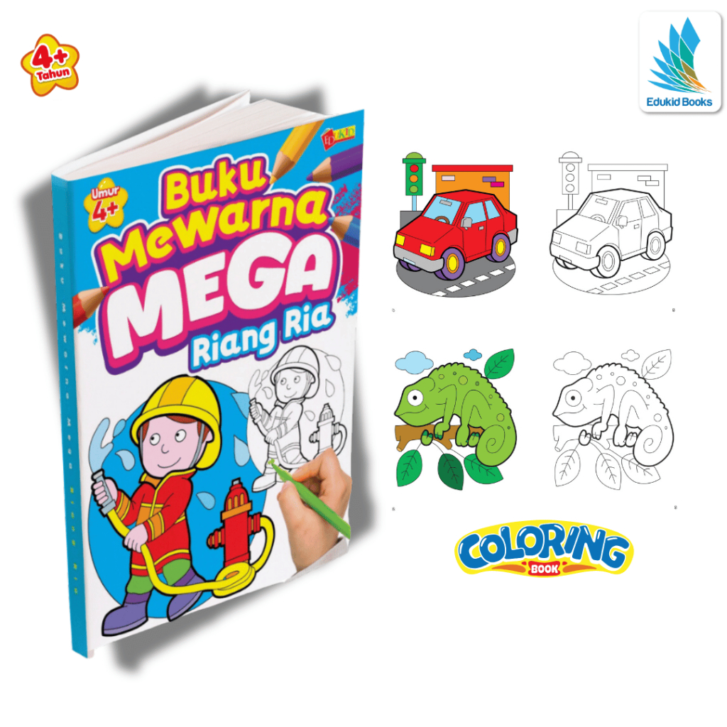 Buku Mewarna Mega Riang Ria | Shopee Malaysia