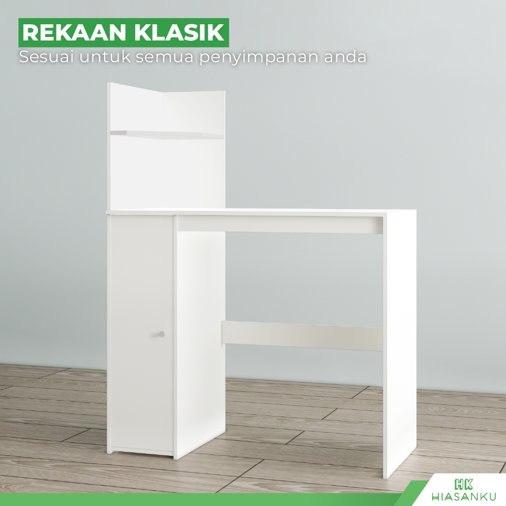 HK Meja Belajar/Study Table With Bookshelves/Multipurpose Writing Desk ...