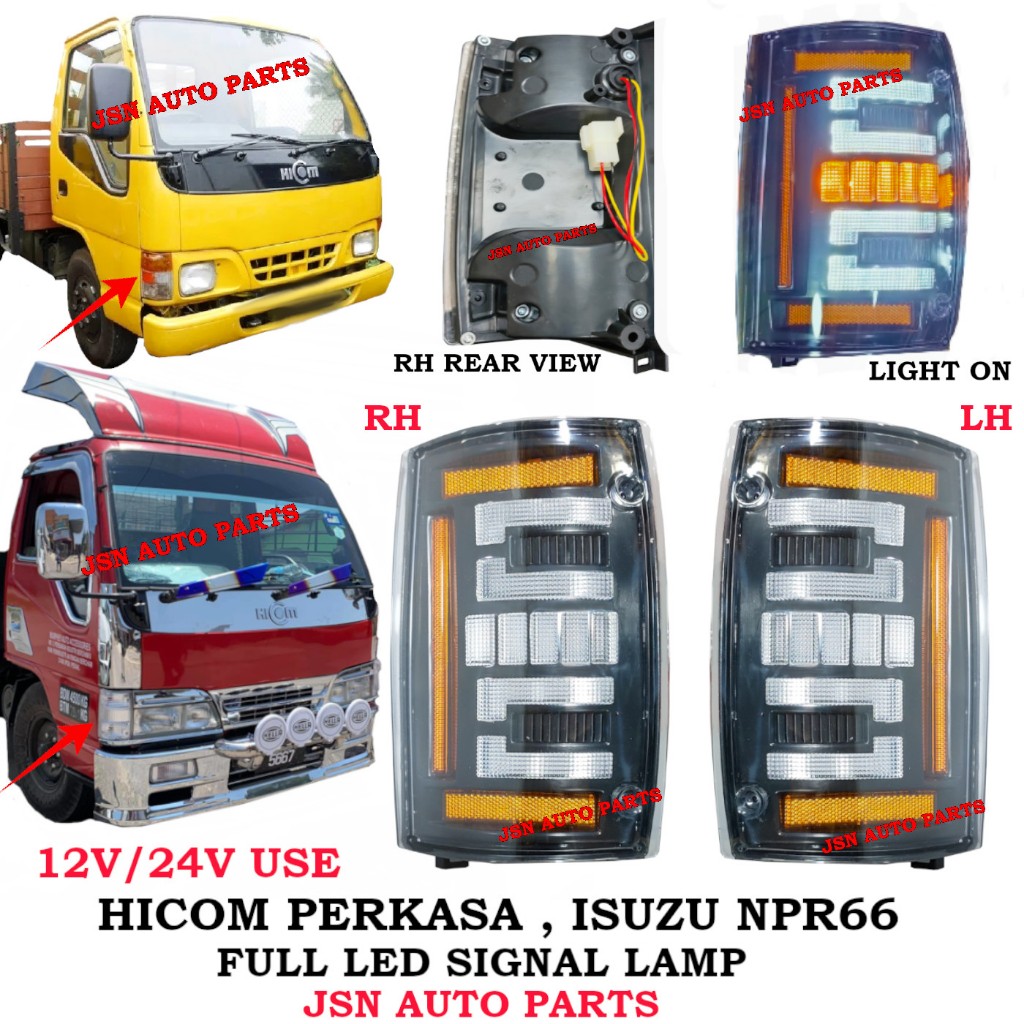 J103S04 FULL LED SIGNAL LAMP SET HICOM PERKASA ISUZU NPR66 12V/24V ...
