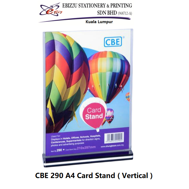 CBE A4 CARD STAND PHOTO DISPLAY STAND CARD HOLDER ( Vertical ) | Shopee ...