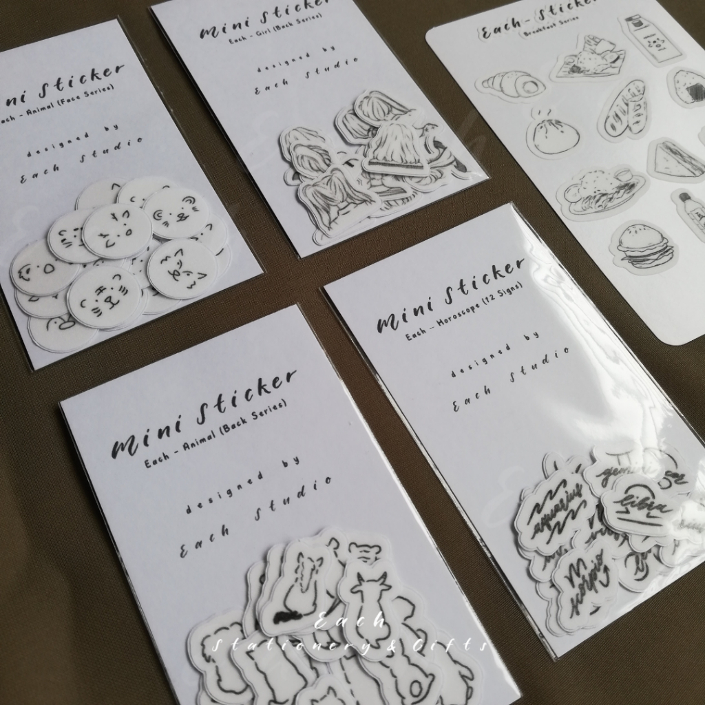 Mini Sticker Set Waterproof Soft Matte Glitter | Shopee Malaysia