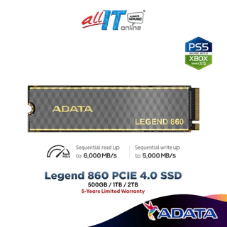 Adata SSD LEGEND 860 PCIE Gen4x4 M.2 2280 SSD (500GB / 1TB / 2TB) Solid State Drive with Heatsink