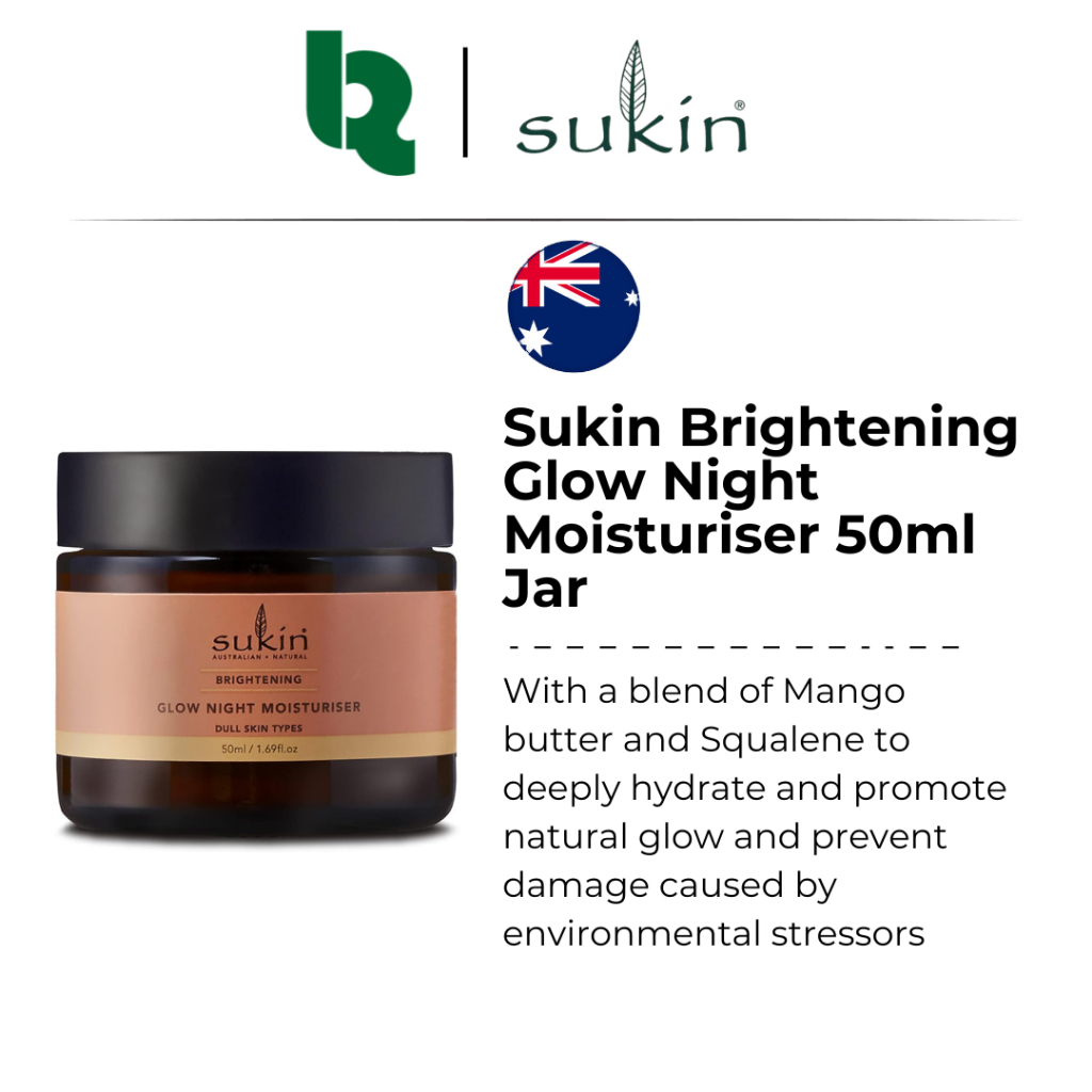 Sukin Brightening Glow Night Moisturiser (50ml/Jar) | Shopee Malaysia