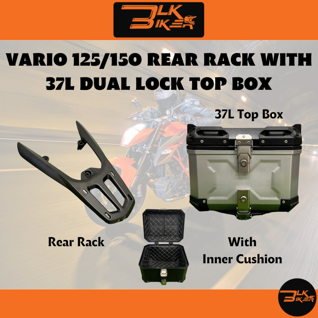 HONDA Vario 150 Monorack Vario125 Top Box 45L Kargo Luggage Rack Vario ...