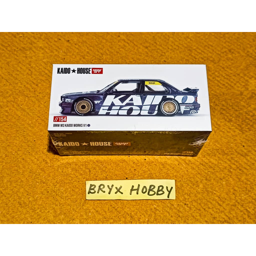 BMW M3 E30 Kaido Works V1 – Kaido House X Mini GT 1/64 – Bleu #154 – Neuf