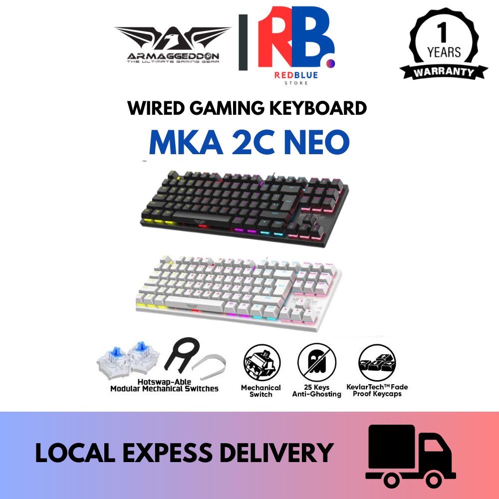 ARMAGGEDDON MKA-2C NEO Psychraven Mechanical Gaming Keyboard | Shopee ...