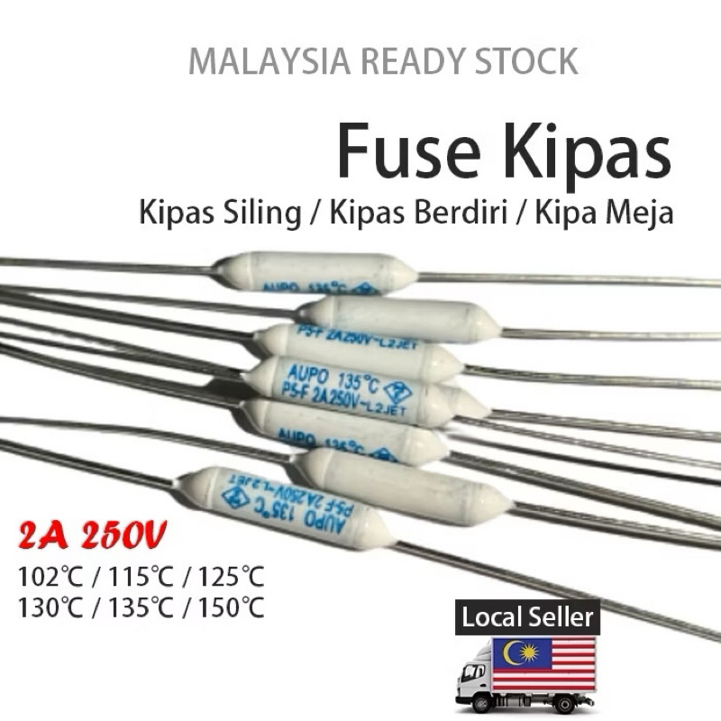 AUPO FAN MOTOR THERMAL FUSE / Termal Fius / Kipas Siling / Berdiri ...