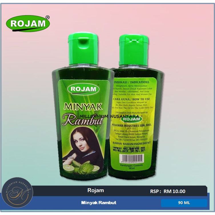 Rojam Minyak Rambut (Hair Oil) 90ml | Shopee Malaysia