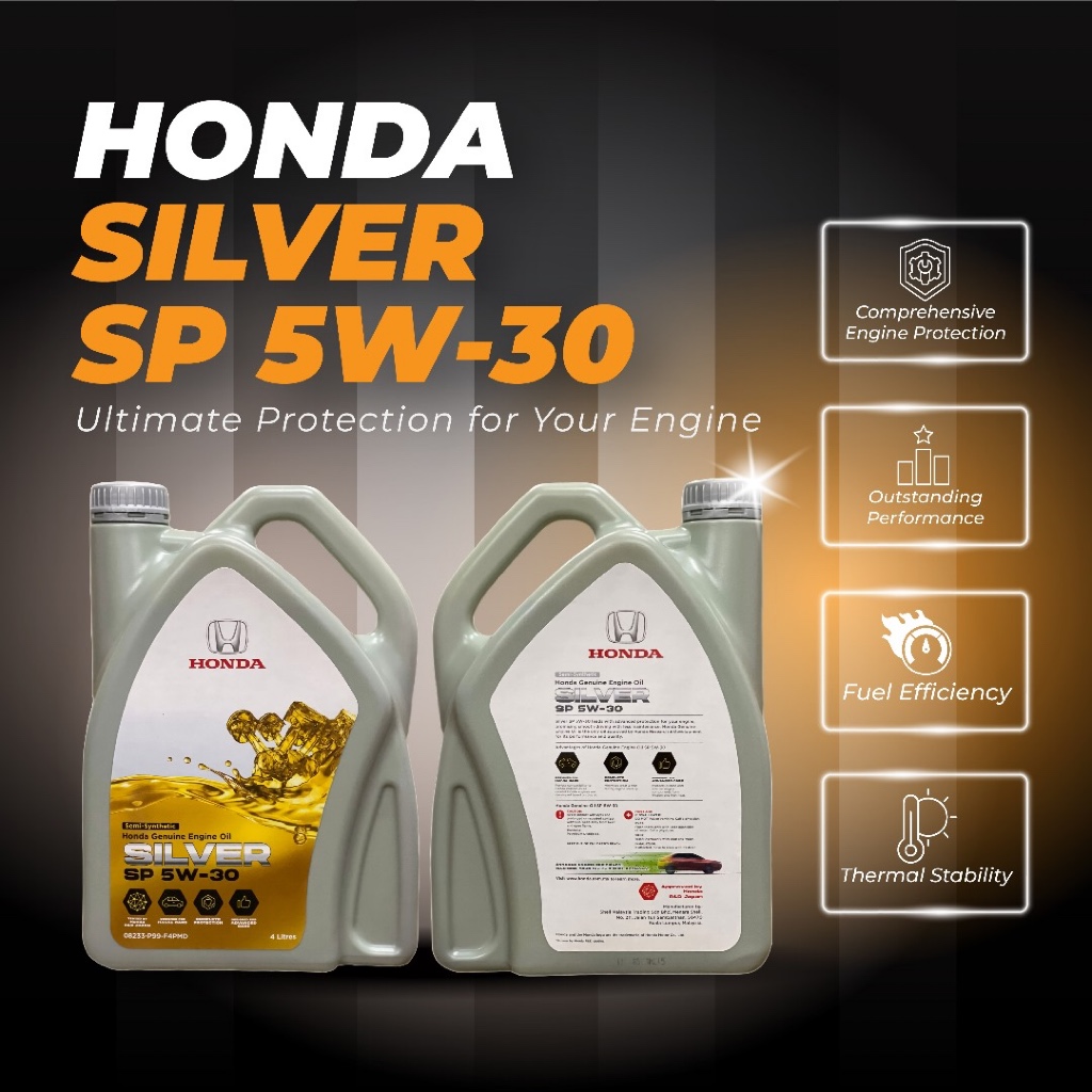 Honda Silver SP Semi Engine Oil 5W30 4L | Shopee Malaysia