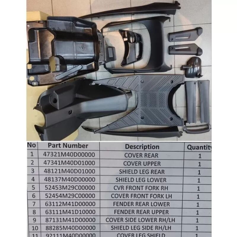 SUZUKI V100 BODY INNER COVER SET COMPLETE 11pcs | Shopee Malaysia