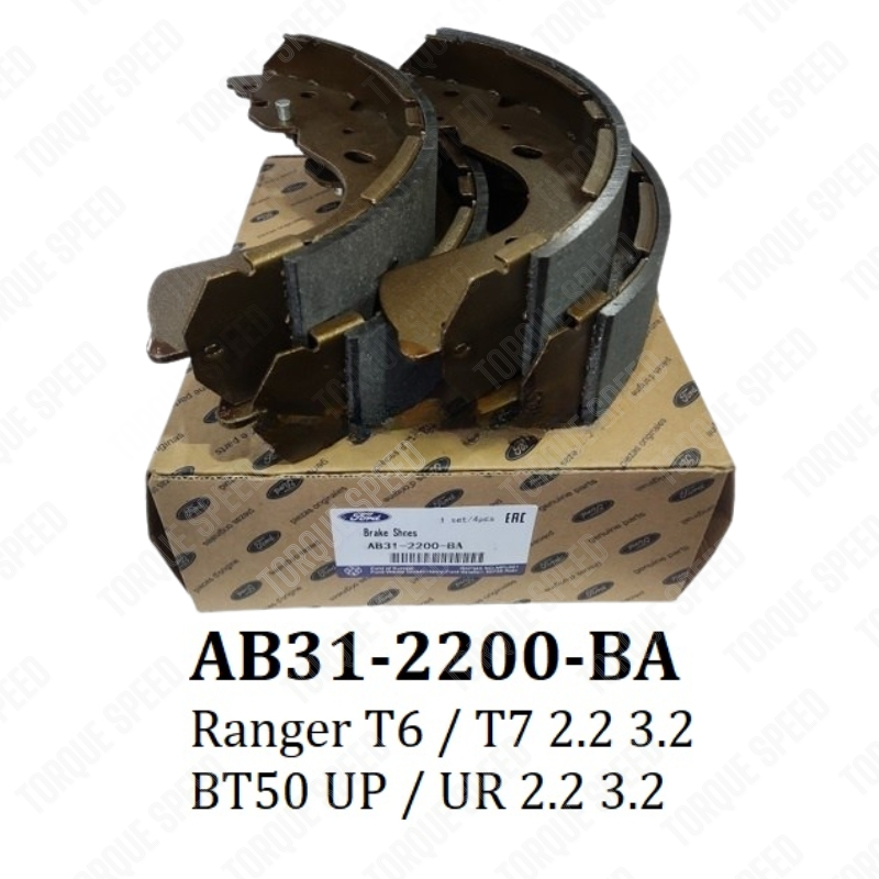Ford Mazda Rear Brake Drum Shoe Lining AB31-2200-BA UCYR-26-38Z Ranger ...