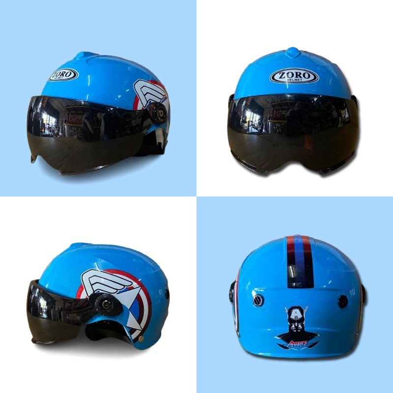 Kids Bicycle Helmet Half AMERICA with Visor Bike Helmet for Kids Safety ...