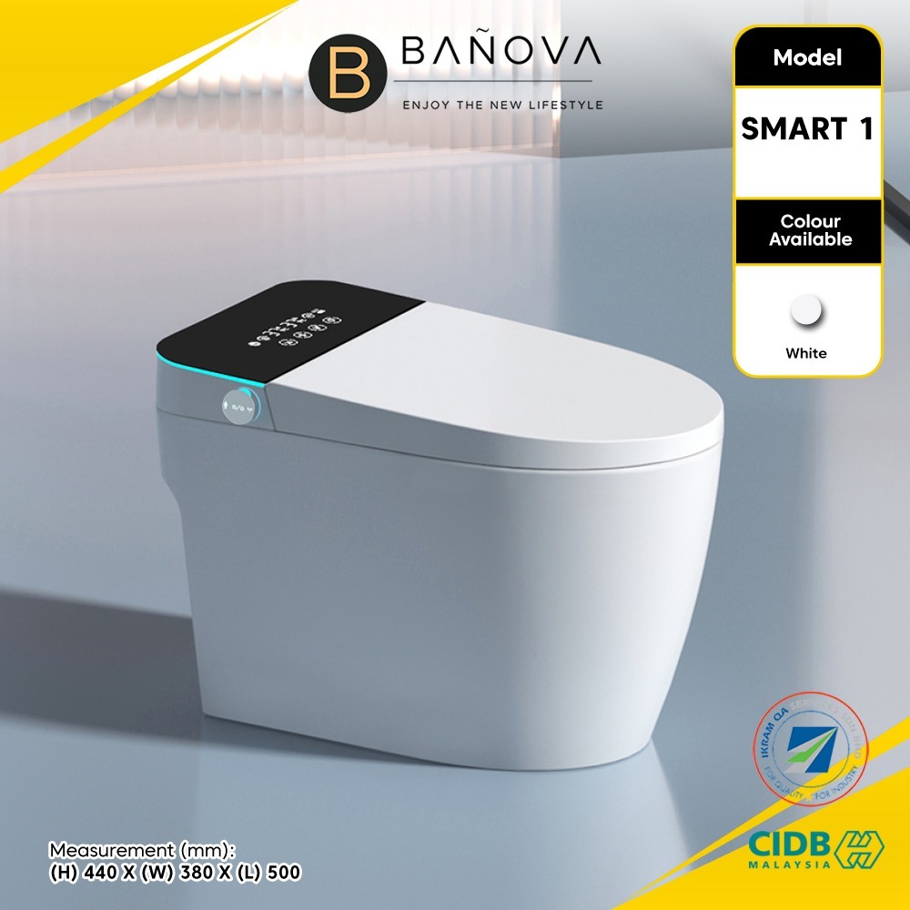 BANOVA SMART 1 Intelligent water closet Ceramic Material Jamban Toilet ...