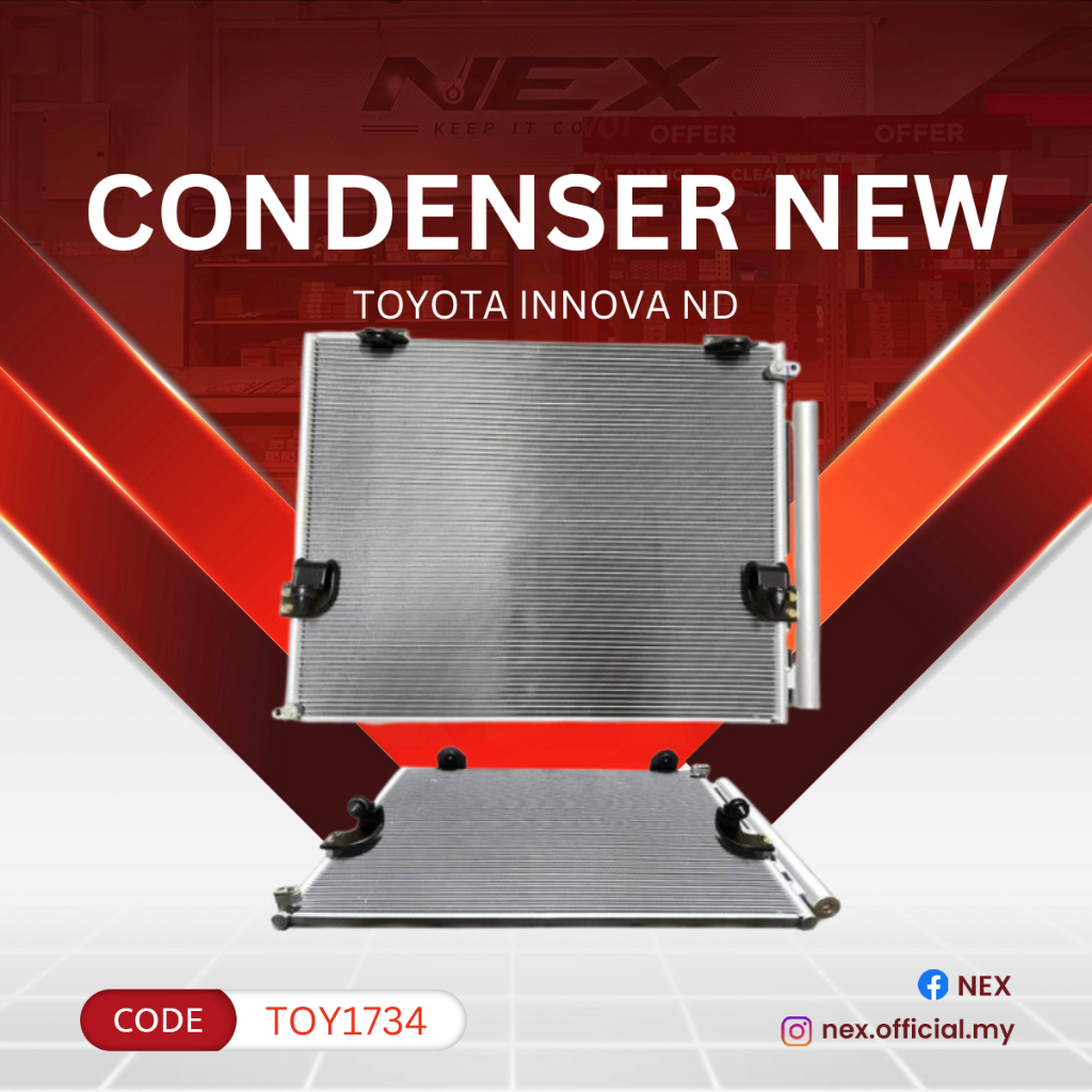 🔥Warranty 1 Year!!🔥 CONDENSER NEW TOYOTA INNOVA 2008-2013 ND (Denso ...