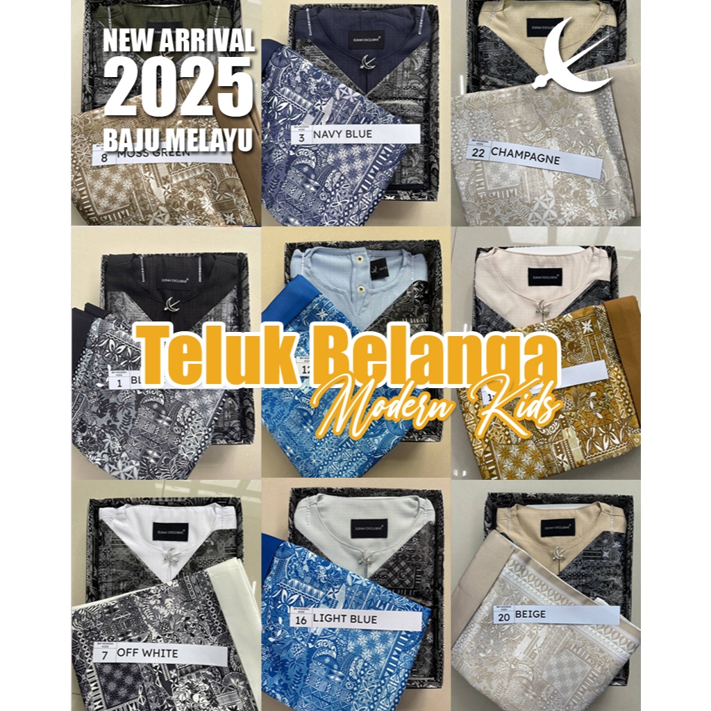 2025 BAJU MELAYU TELUK BELANGA MODERN KIDS ELRAH EXCLUSIVE : MODERN ...