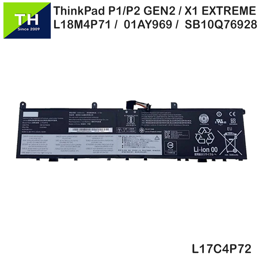 Batteria Per Lenovo L17C4P72 80Wh Compatibile Con ThinkPad P1 Gen 1 Type 20MD - Foto 12