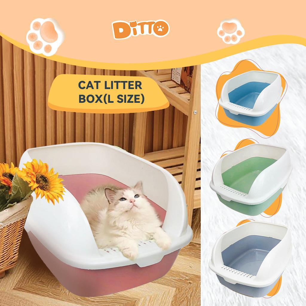 DITTO European Cat Litter Box Tray Cat Toilet Tandas Kucing FREE SCOOP ...