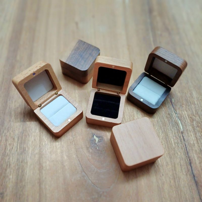 Wooden Ring Box l Wedding Ring Box I Rustic Ring Box I Kotak Cincin I ...