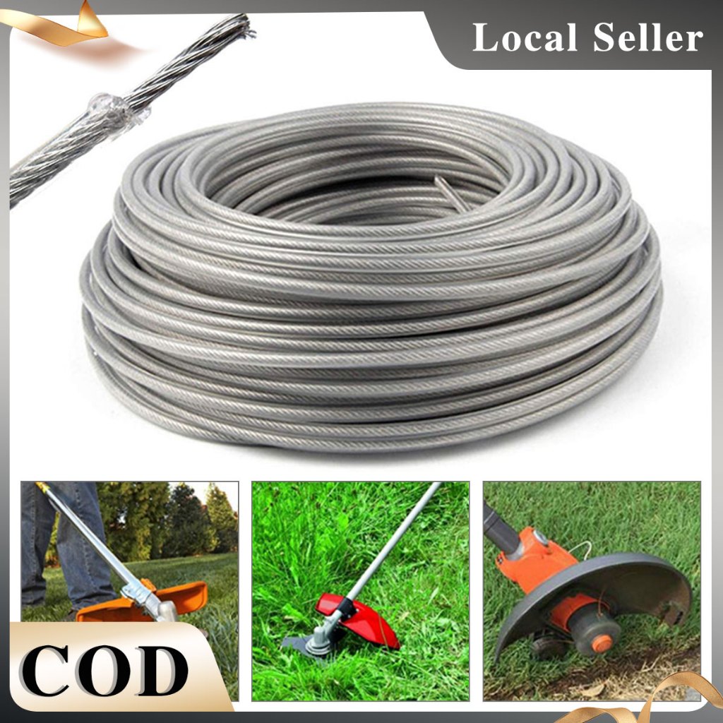 38 Meter Grass Cutter Steel Trimmer Line Diameter 3mm Lawn Mower Wire ...