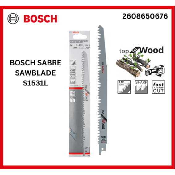 BOSCH SABRE SAWBLADE S1531L Wood S927BEF Metal Shopee Malaysia