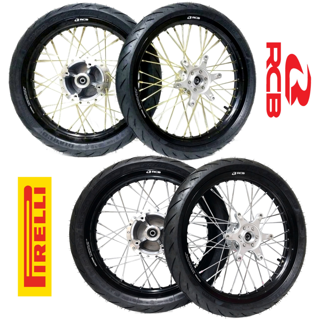 RS150 / RSX Pnp Set Racing Boy 160/185x17 Black, Lidi Spoke Gold, Hub ...