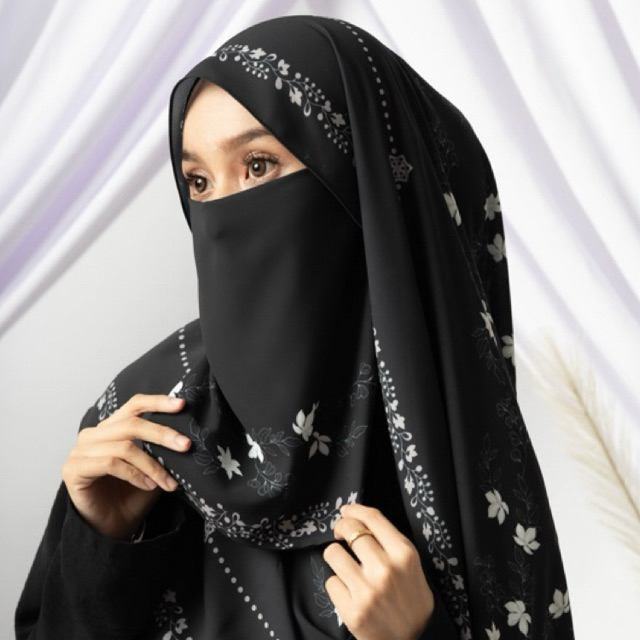 SET SHAWL PURDAH PRINTED I ARIEL BELLE JANE JASMINE | Shopee Malaysia
