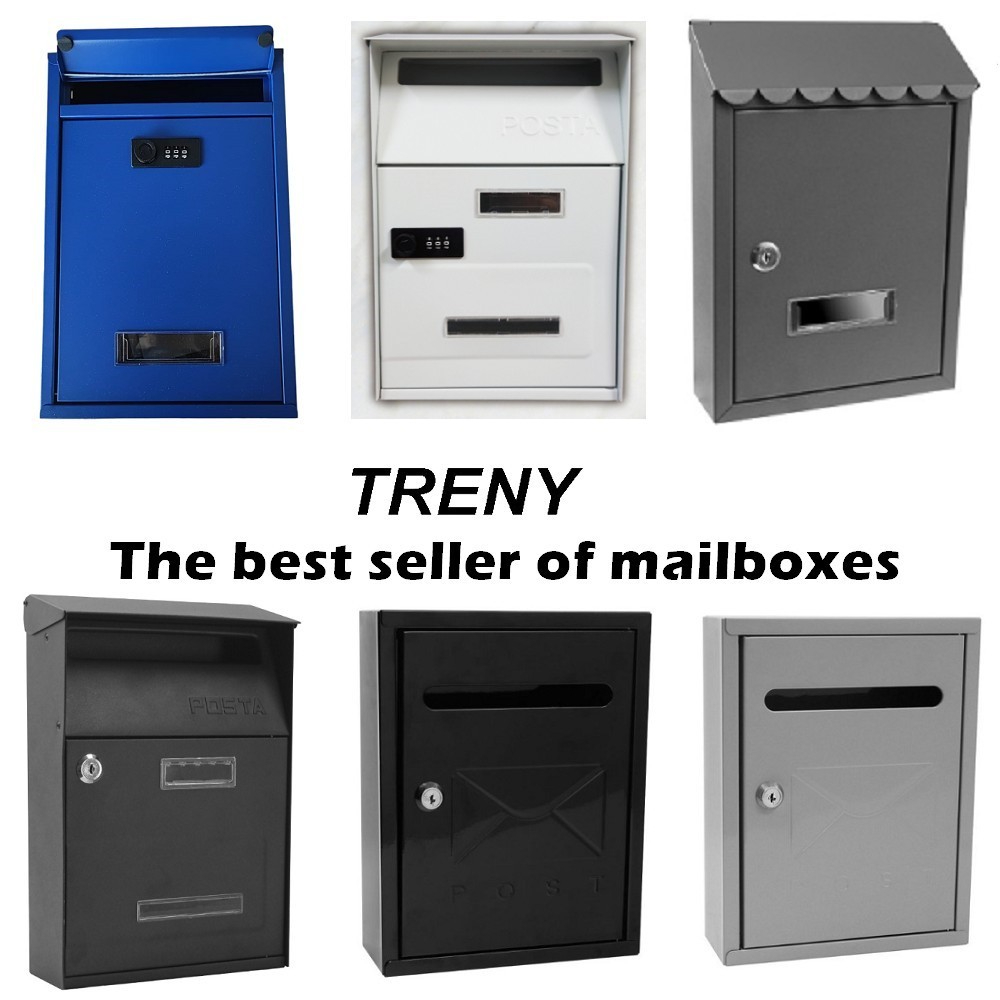 TRENY United States Mail Box Post Letter Box/ Iron Mail Box / Mailbox ...