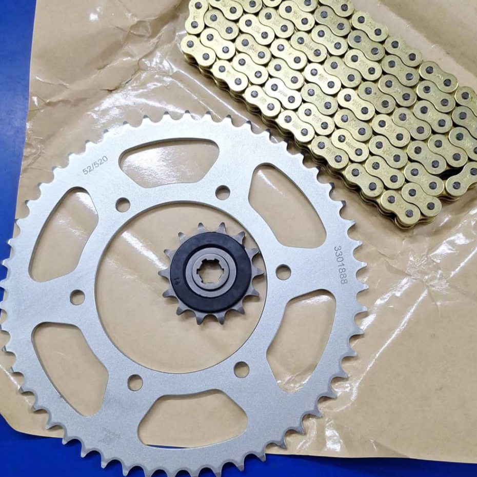 QJ MOTOR SRV 250 - Sprocket Gear set ( FR + RR ) + Chain 520H | Shopee ...