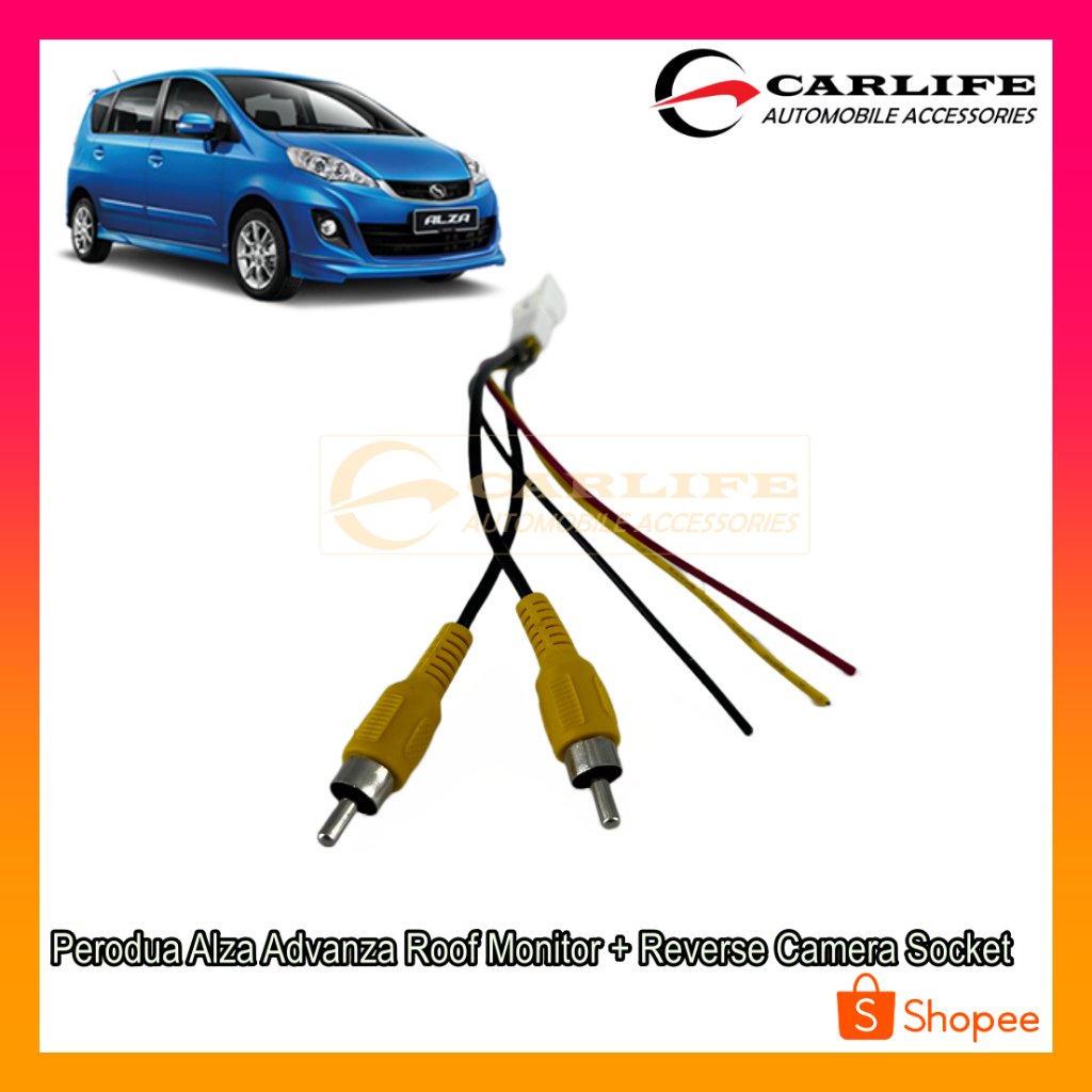 Perodua Alza Advance Roof Monitor & Rear Reverse Camera Input Socket ...