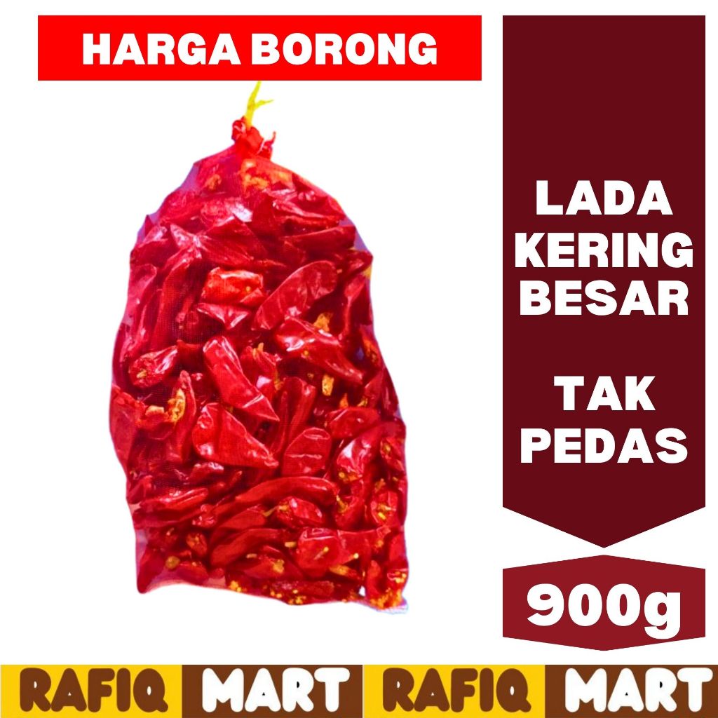 ( 900G ) CILI / LADA KERING BESAR TAK PEDAS ( HARGA BORONG ) | Shopee ...