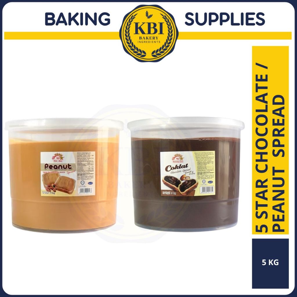 KBI 5 STAR 5KG SPREAD CHOCOLATE / PEANUT SPREAD SAPUAN ROTI COKLAT DAN ...