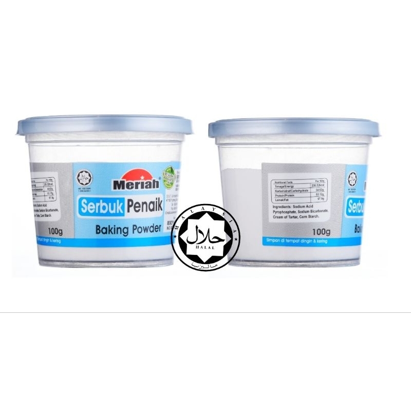 Meriah Halal Serbuk Penaik /Baking Powder 100g | Shopee Malaysia
