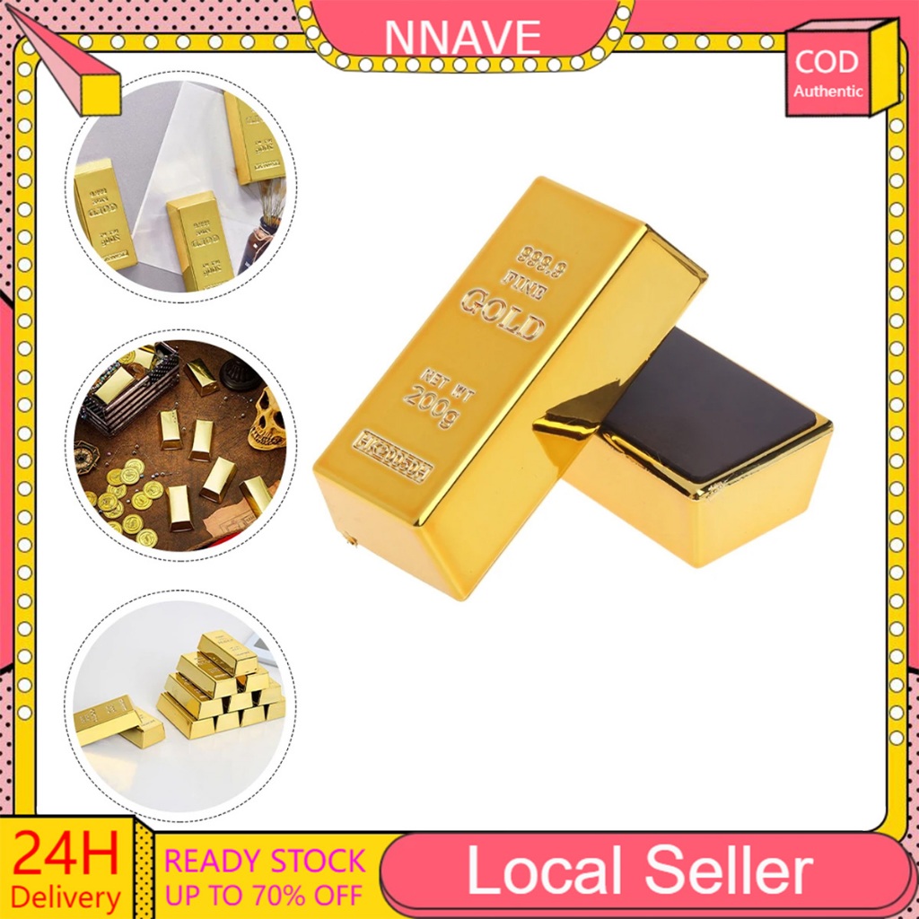 Gold Brick Shape Refrigerator Magnets DIY Resin Fridge Removable ...