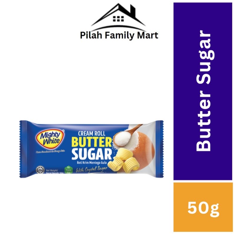 Butter Sugar MIGHTY WHITE Cream Roll Roti Butter Gula 50g | Shopee Malaysia