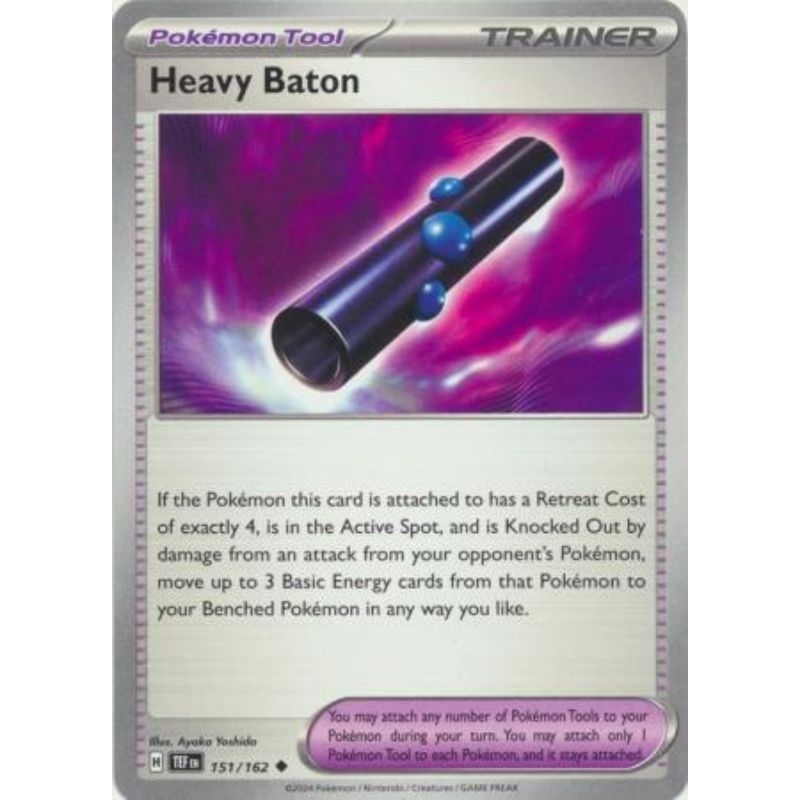 Original Pokémon TCG - Heavy Baton 151/162 Uncommon Temporal Force ...