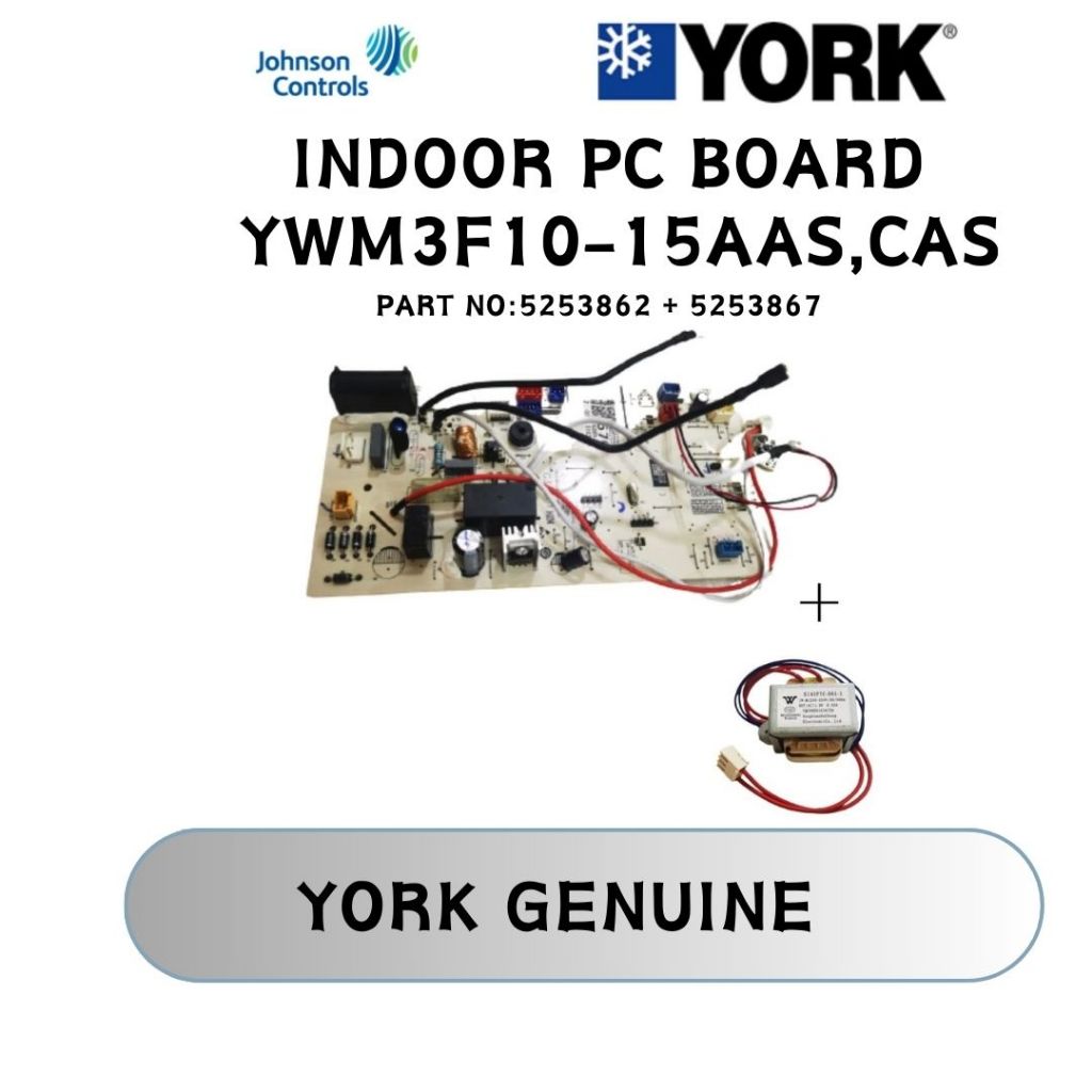 5253862 | YORK (JCI) WALL MOUNTED AIR CONDITIONER INDOOR PC BOARD 1.0HP ...