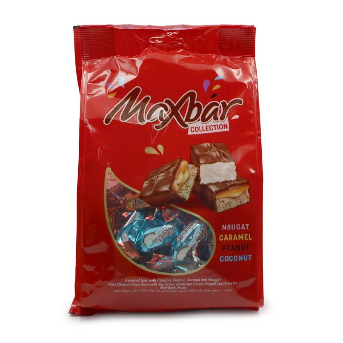 MAXBAR COLLECTION, Premium ASSORTED BARS WITH CARAMEL, PEANUT, COCONUT ...