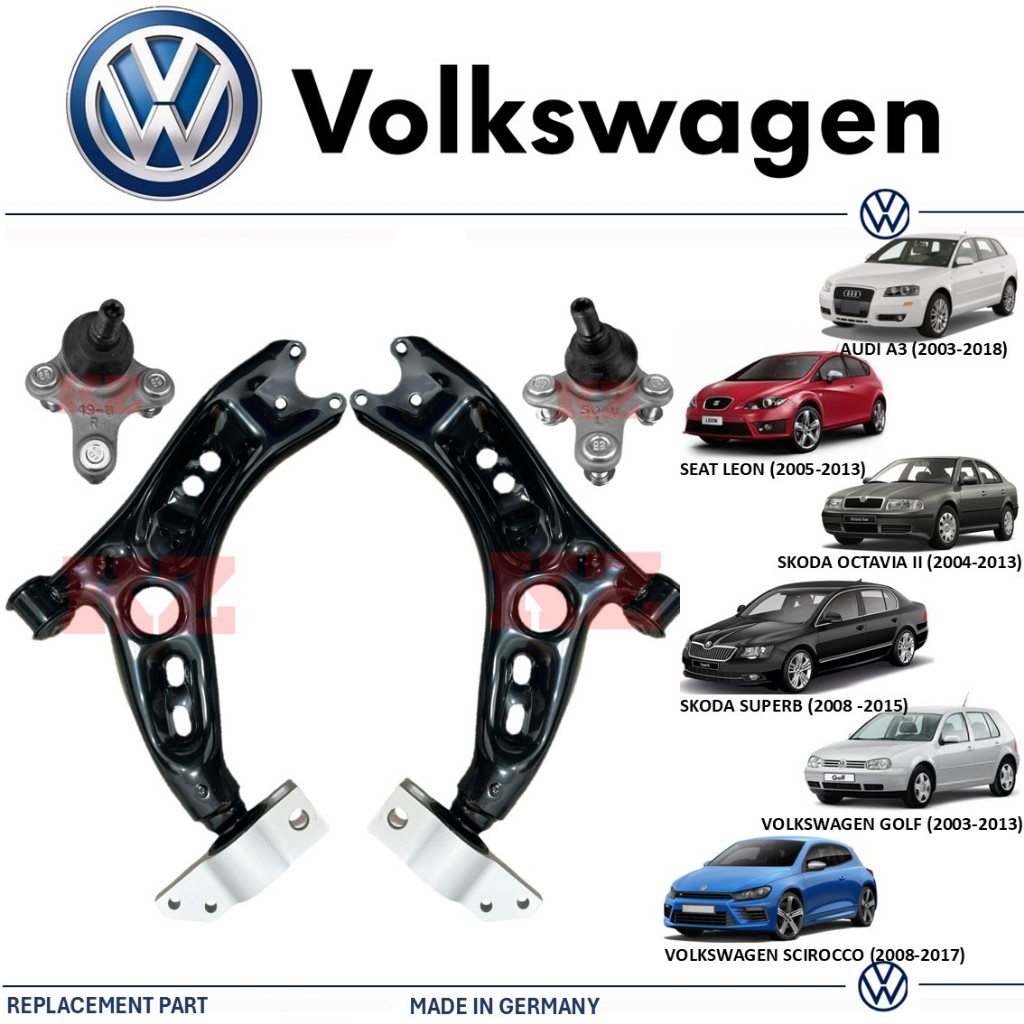 AUDI TT A3 Q3 PASSAT CC GOLF MK6 BEETLE TIGUAN JETTA 2008-2015 FRONT LOWER ARM BUSH SMALL 1K0407182 main image 1