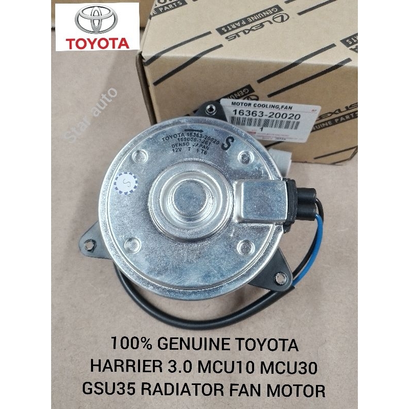 100% GENUINE TOYOTA HARRIER 3.0 MCU10 MCU30 GSU35 RADIATOR FAN MOTOR ...