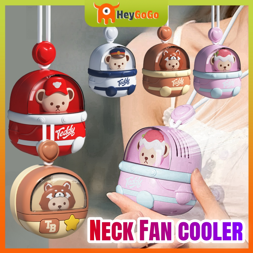 Tsum Neck Fan Clover Fan Animal Mini Fan USB Rechargeable fan Children ...