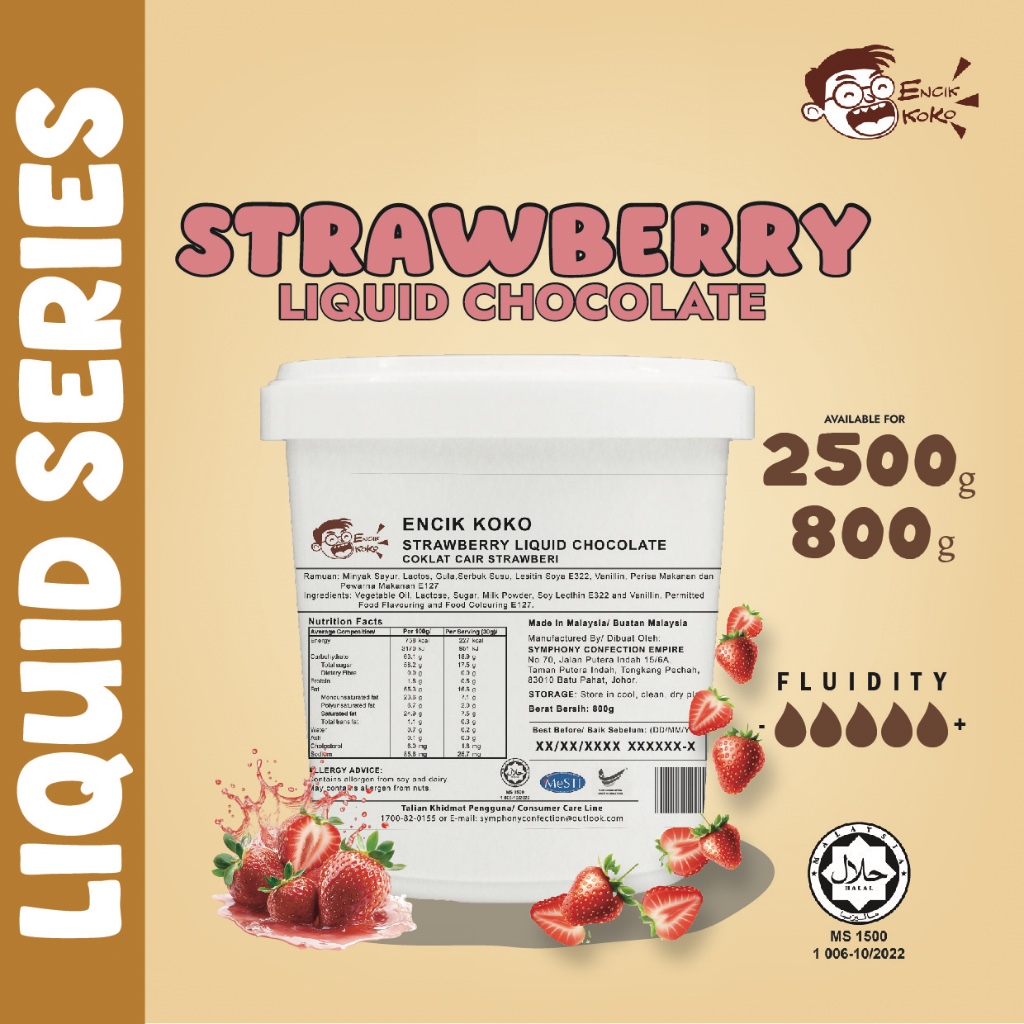 STRAWBERRY LIQUID CHOCOLATE / TOPPING | Shopee Malaysia