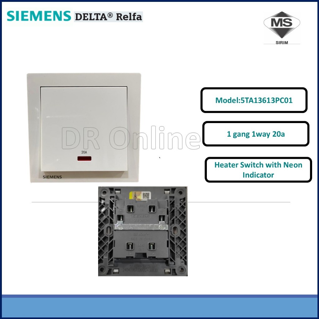 SIEMENS DELTA Relfa SERIES Heater Switch 32A /20A SIRIM APPROVED 100% ...