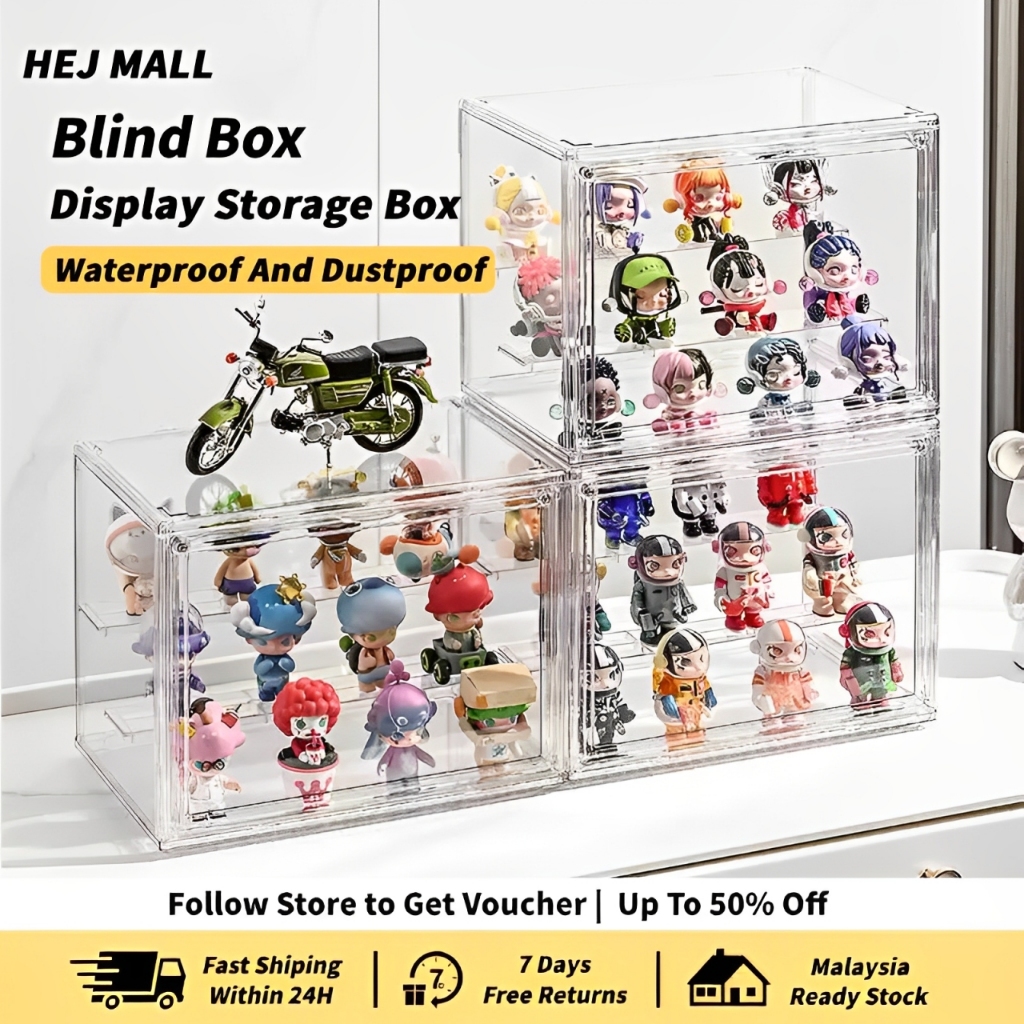 Local Shipping 】 Transparent Plastic Blind Box Anime Figure Storage ...